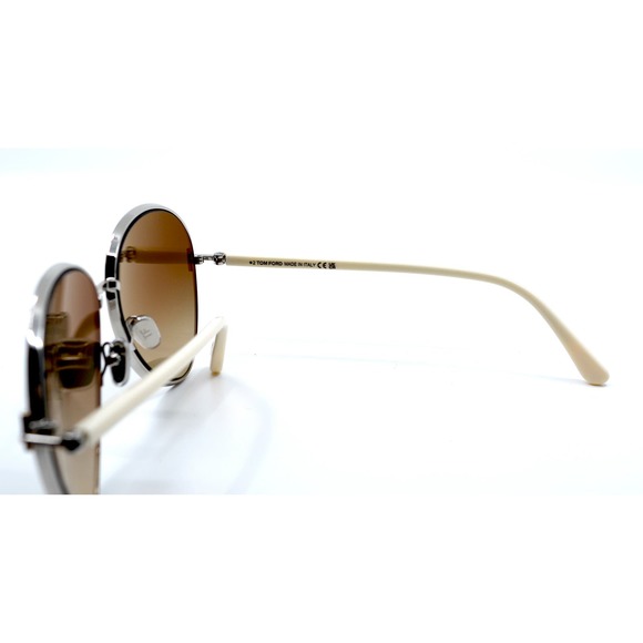 TOM FORD RIO FT1028/S SILVER BROWN GRADIENT AUTHENTIC SUNGLASSES - Picture 7 of 11